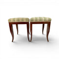 Early 19th Century French Pair of Walnut Directoire Stools