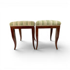 Early 19th Century French Pair of Walnut Directoire Stools