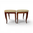 Early 19th Century French Pair of Walnut Directoire Stools