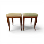 Early 19th Century French Pair of Walnut Directoire Stools