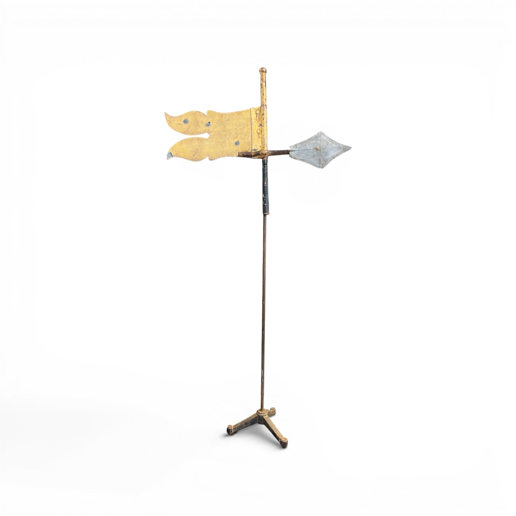 19th Century French Gilded Tole/Iron Weather Vane