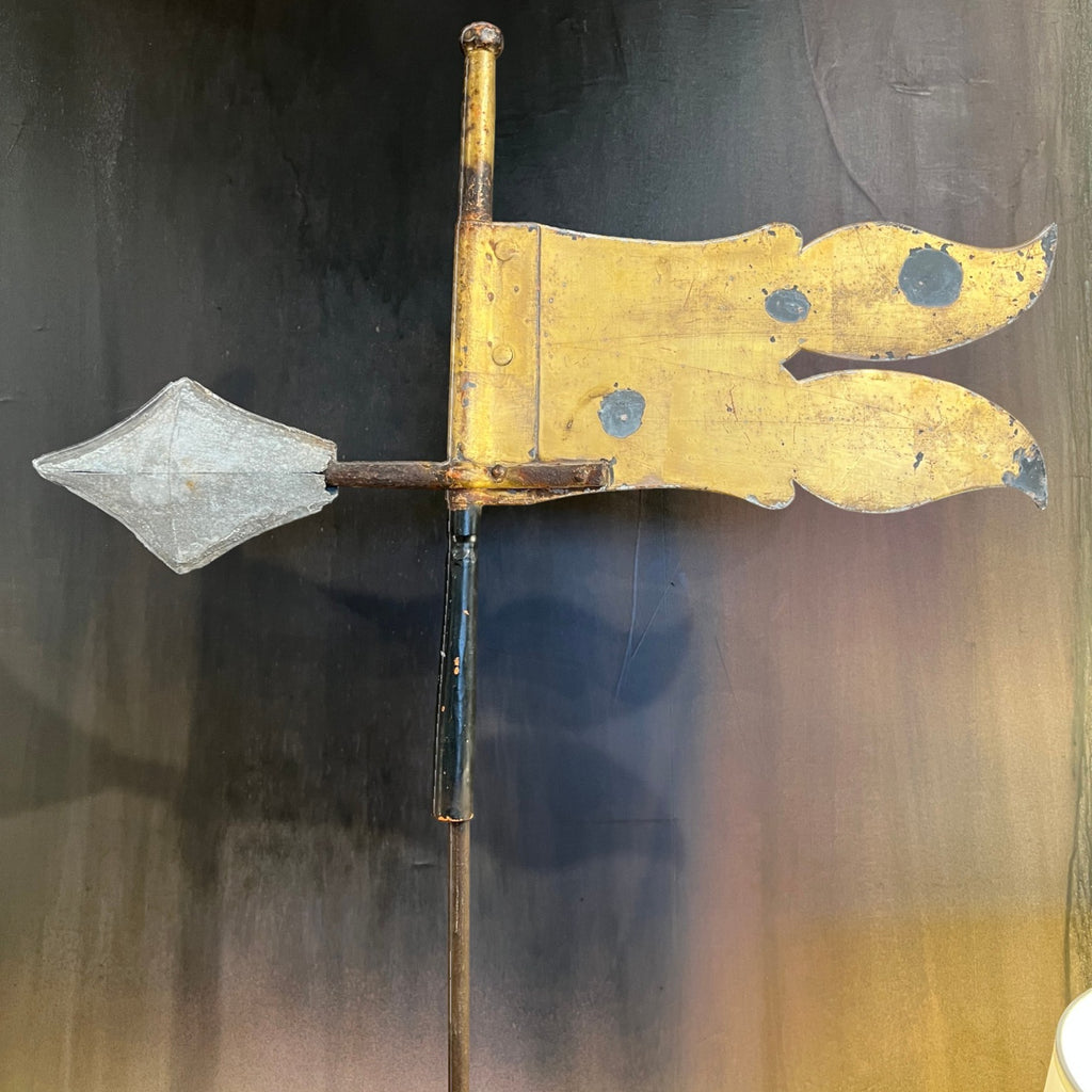 19th Century French Gilded Tole/Iron Weather Vane
