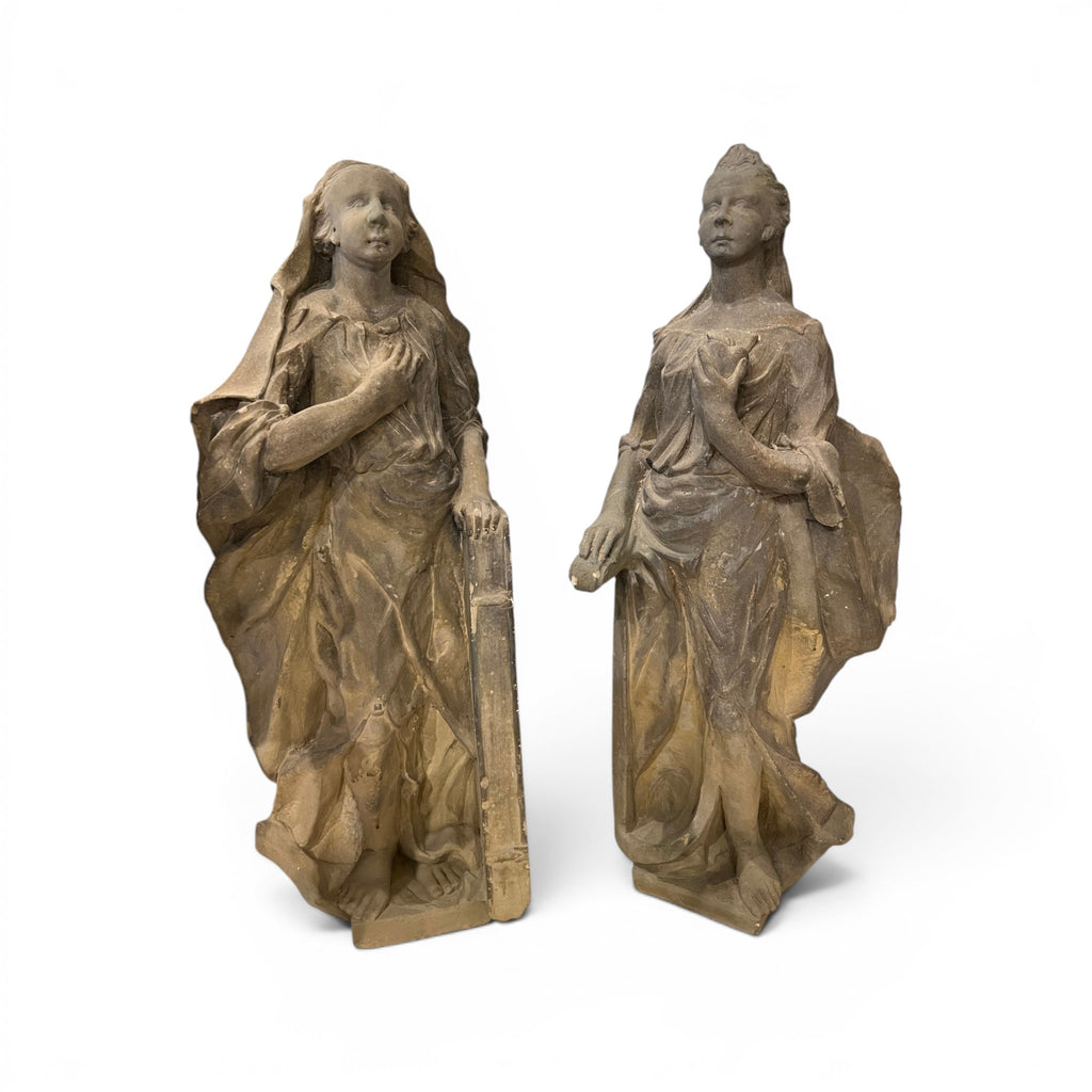 18th Century German Pair of Stone Statues