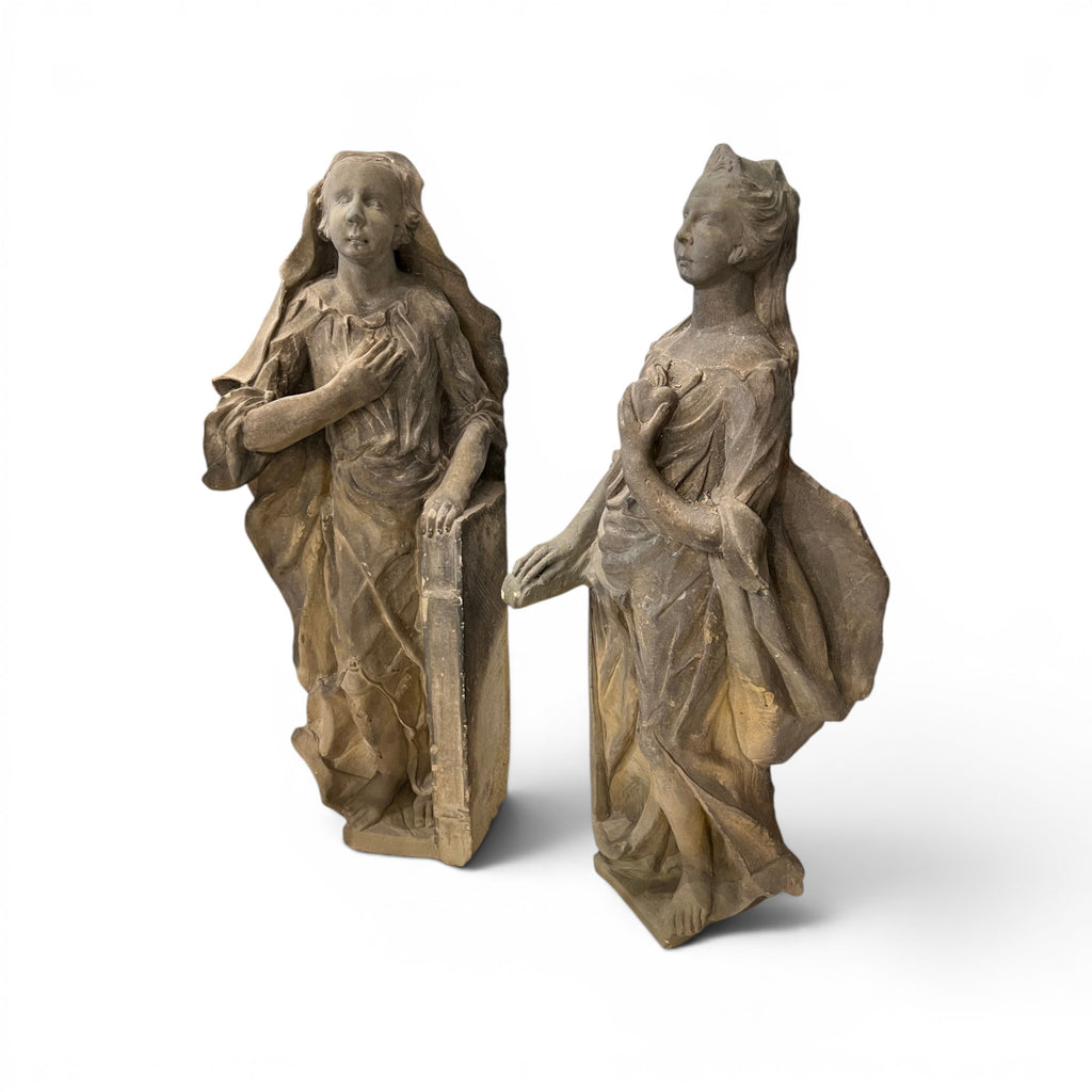 18th Century German Pair of Stone Statues