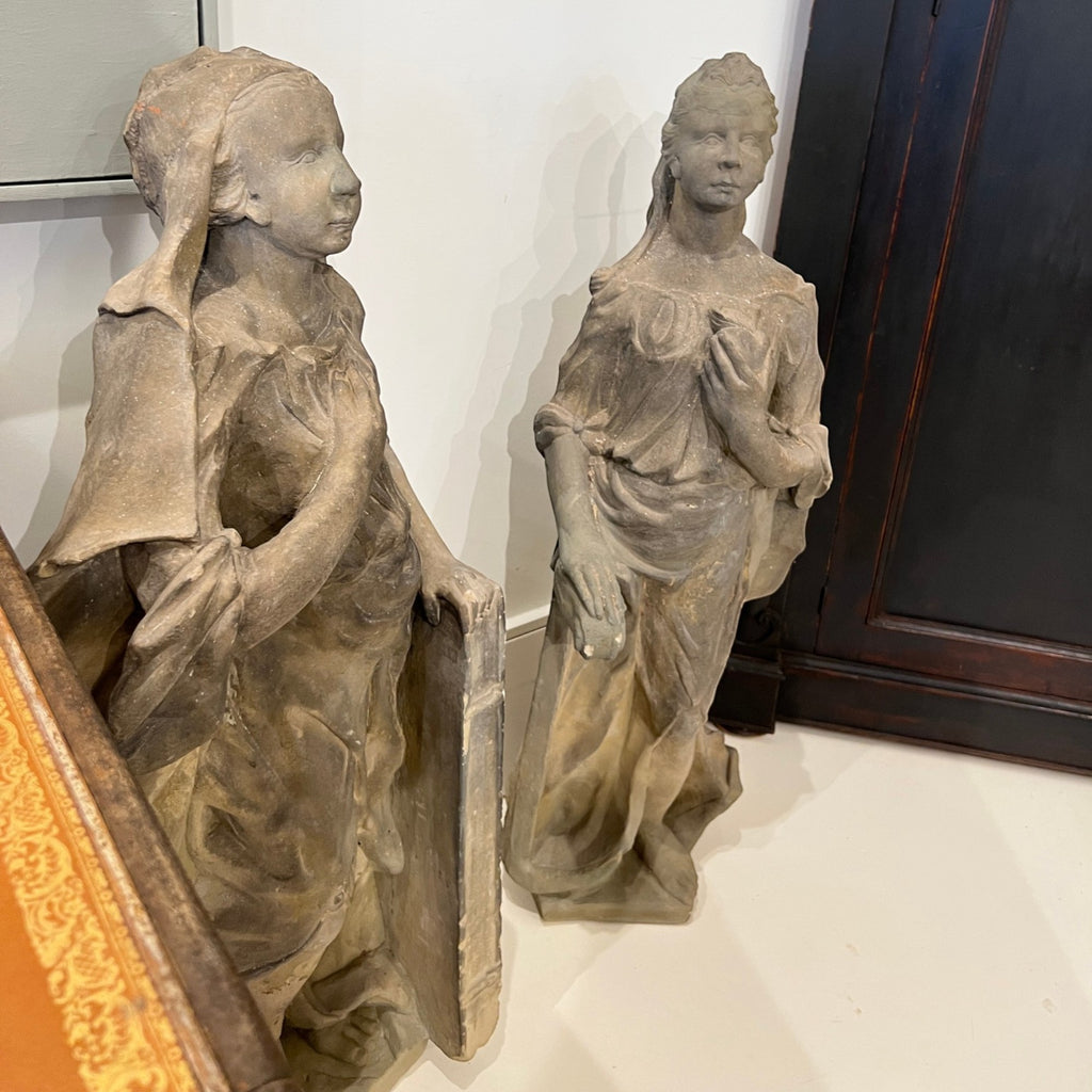 18th Century German Pair of Stone Statues