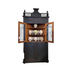 18th Century Italian Ebonized Corner Cabinet