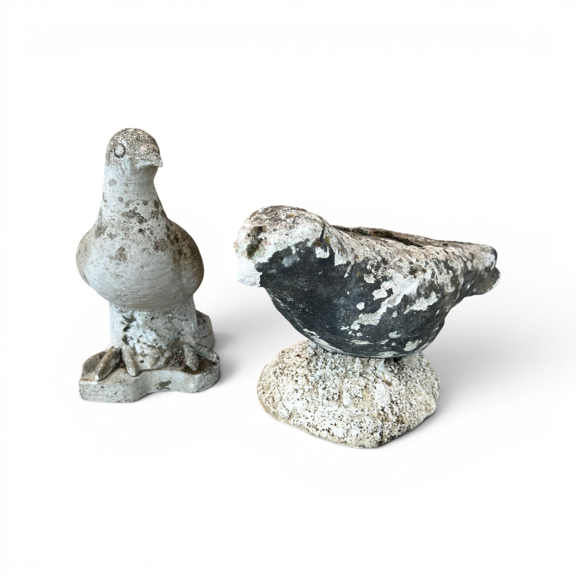 Mid-Century European Pair of Concrete Bird Sculptures