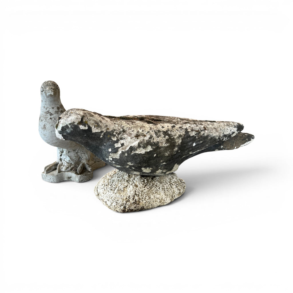 Mid-Century European Pair of Concrete Bird Sculptures