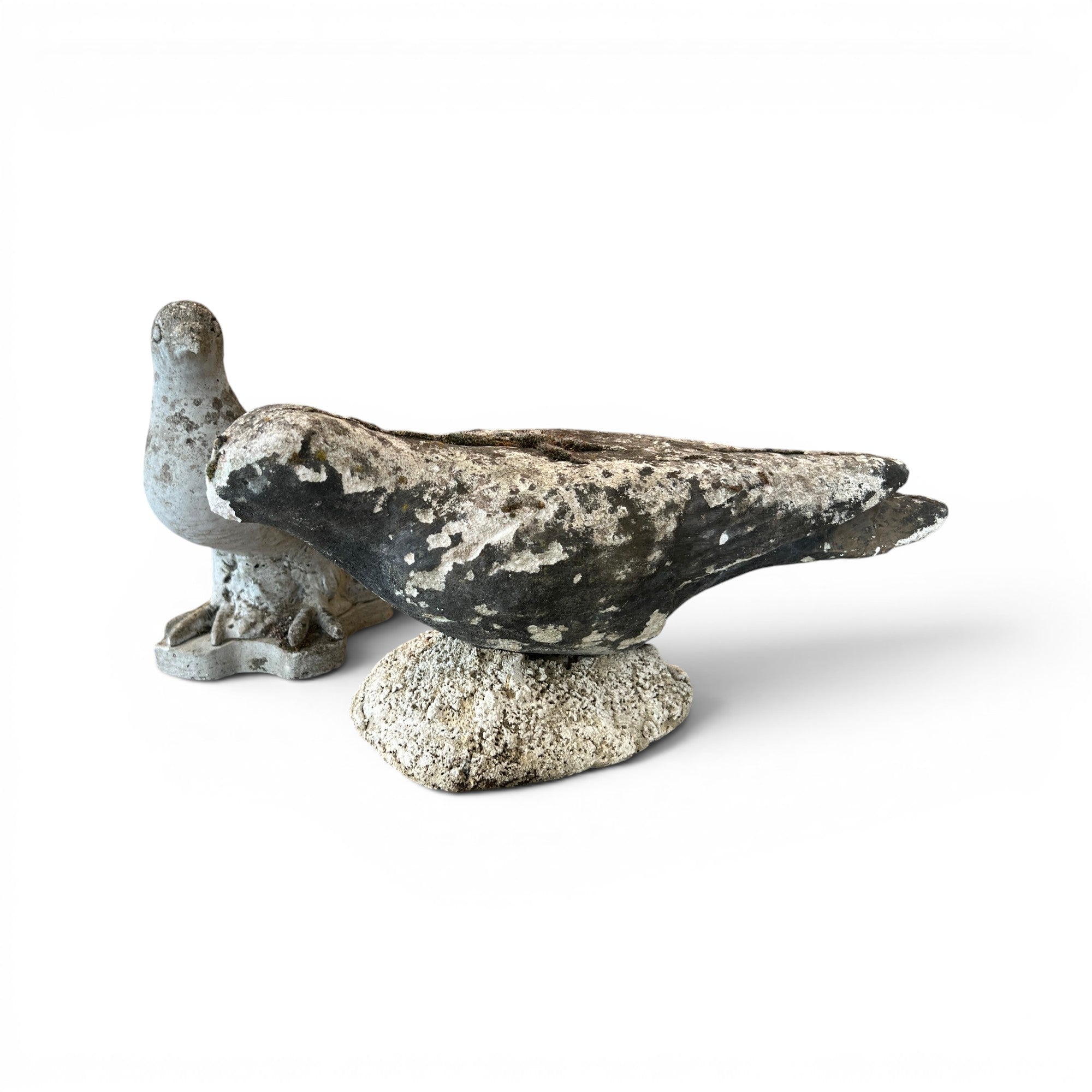 Mid-Century European Pair of Concrete Bird Sculptures