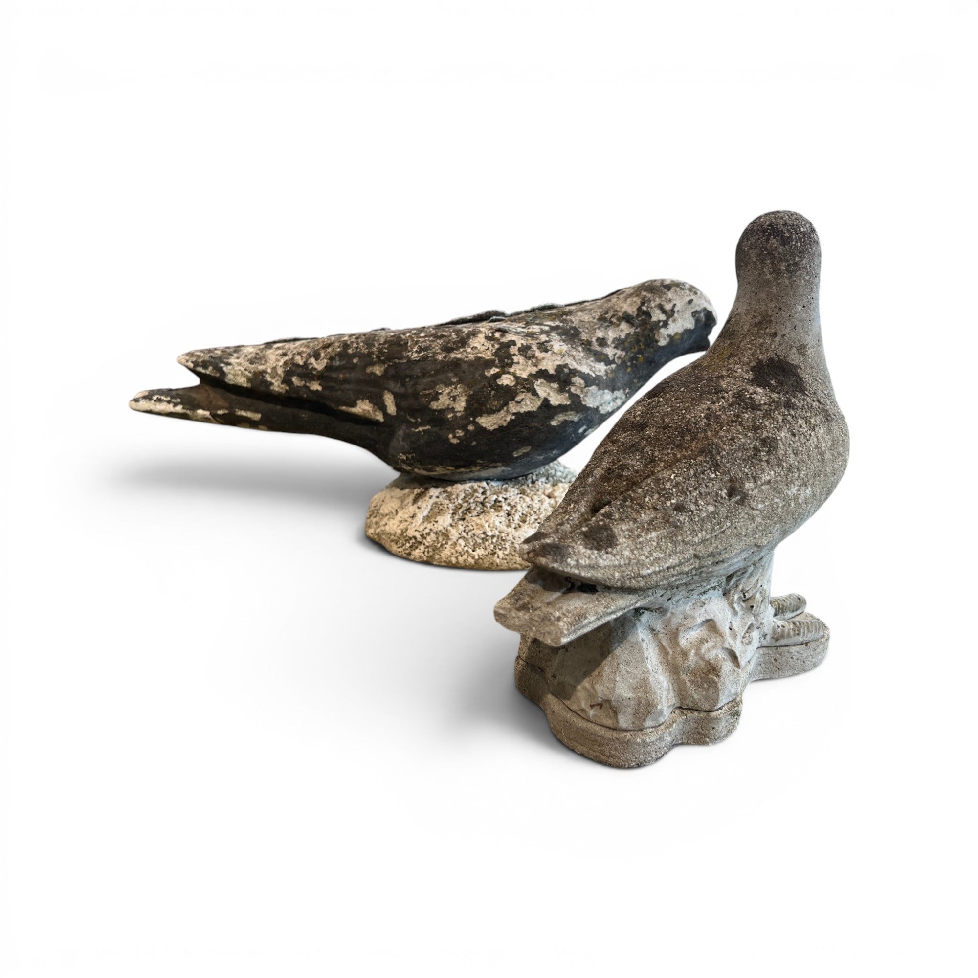 Mid-Century European Pair of Concrete Bird Sculptures