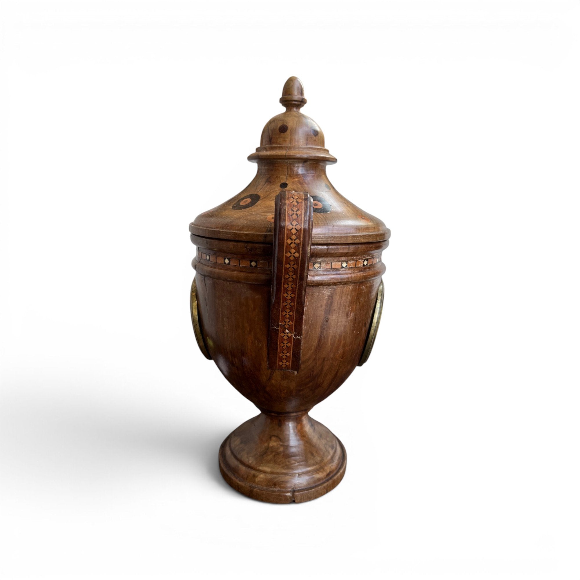 Early 20th Century European Marquetry Urn