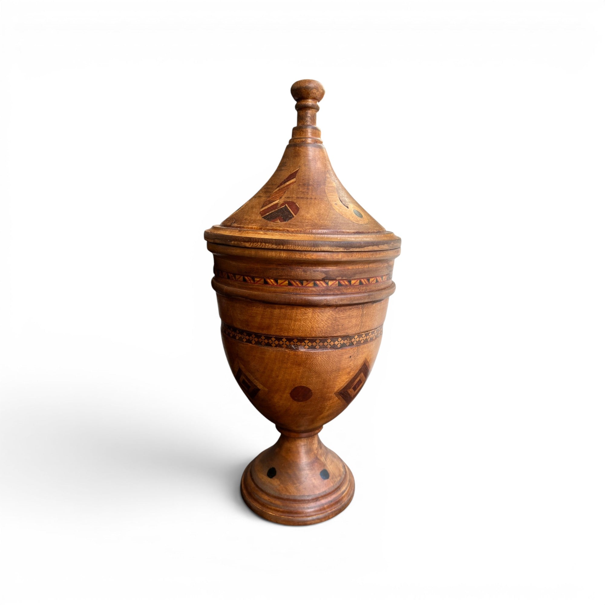 Early 20th Century European Marquetry Urn