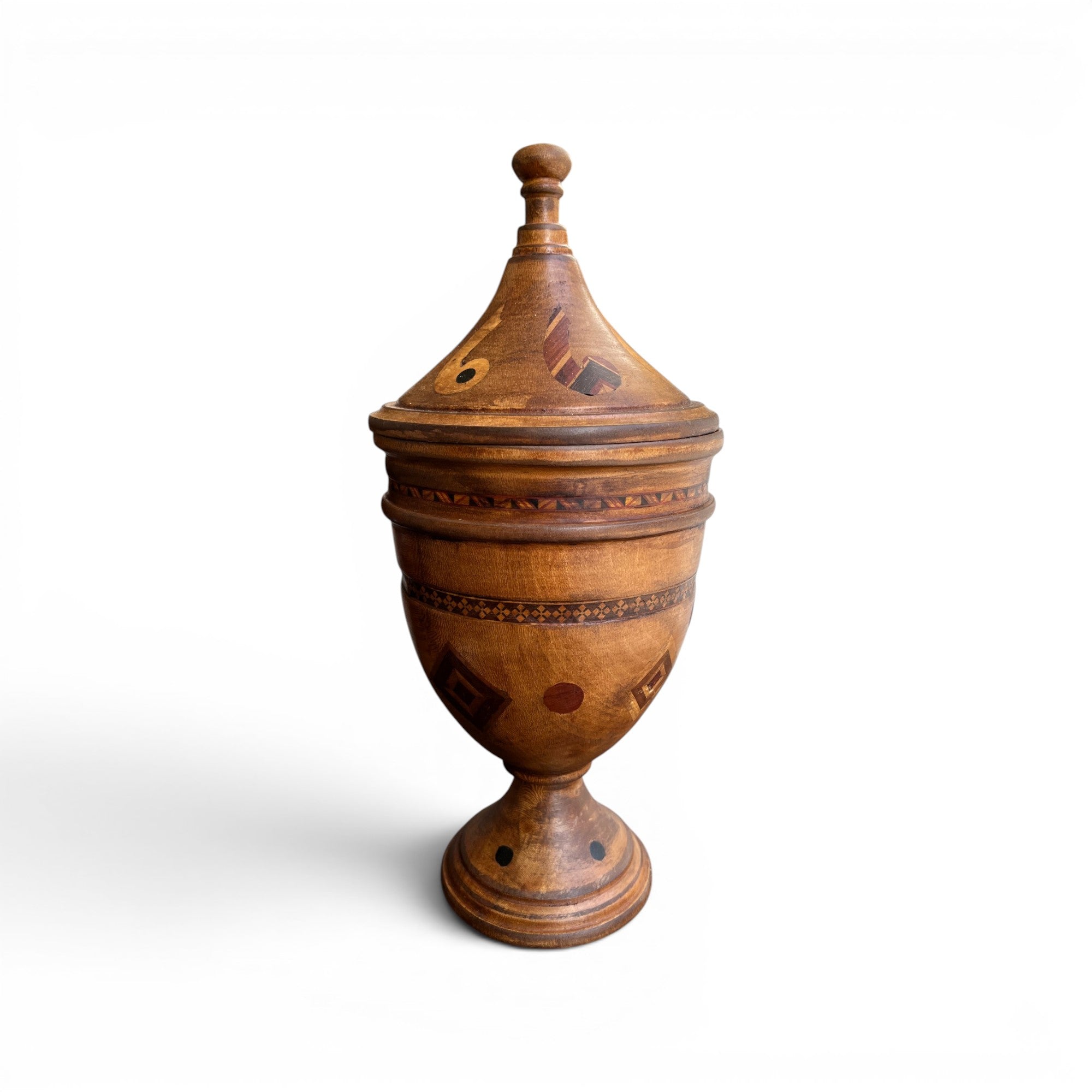 Early 20th Century European Marquetry Urn