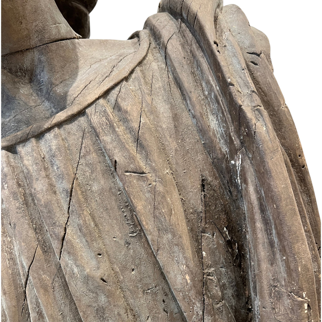 17th Century Belgian Linden Wood Statue of Mary Magdalene