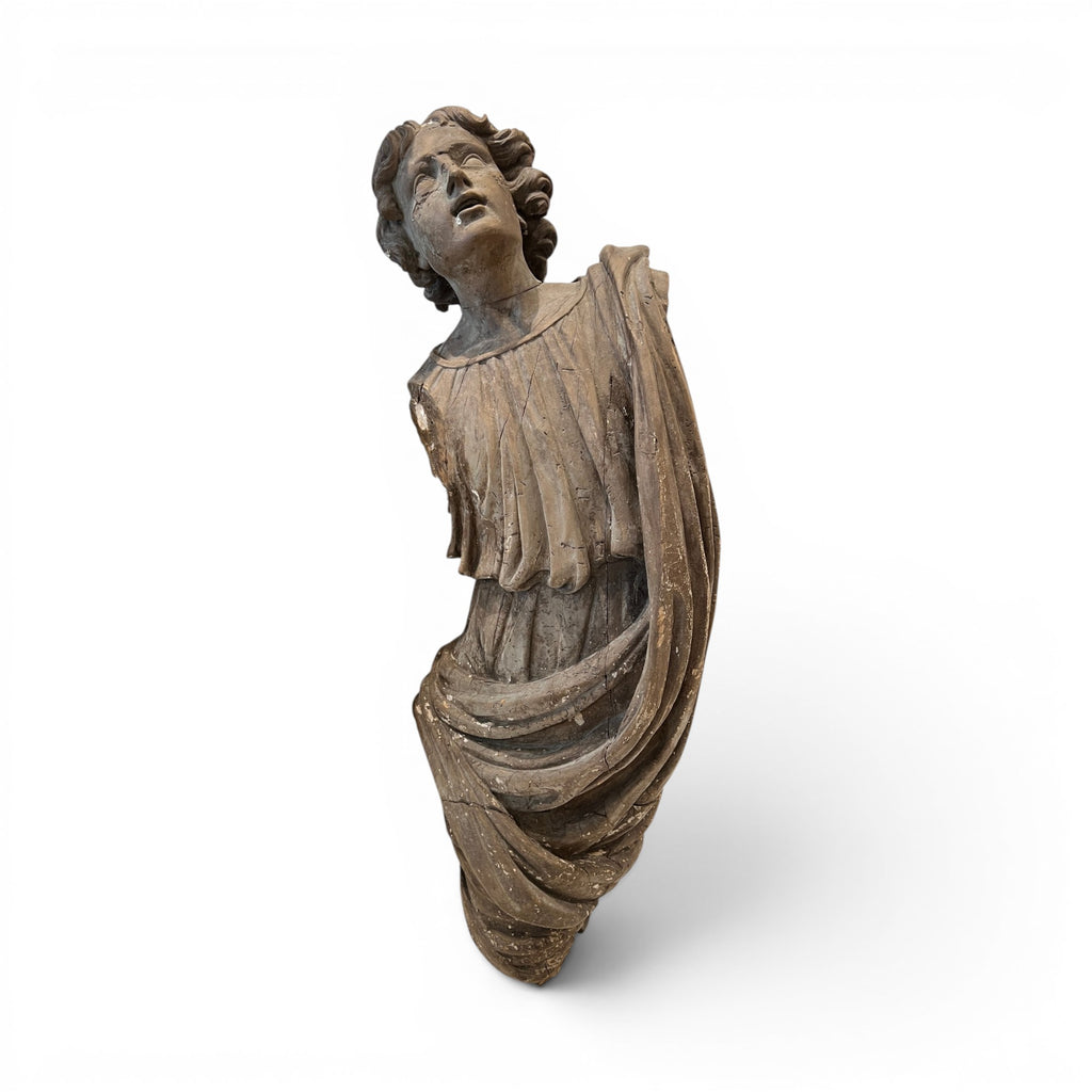 17th Century Belgian Linden Wood Statue of Mary Magdalene