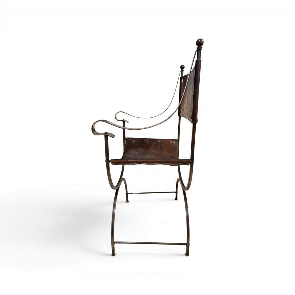 Early 20th Century Pair of Savonarola Chairs