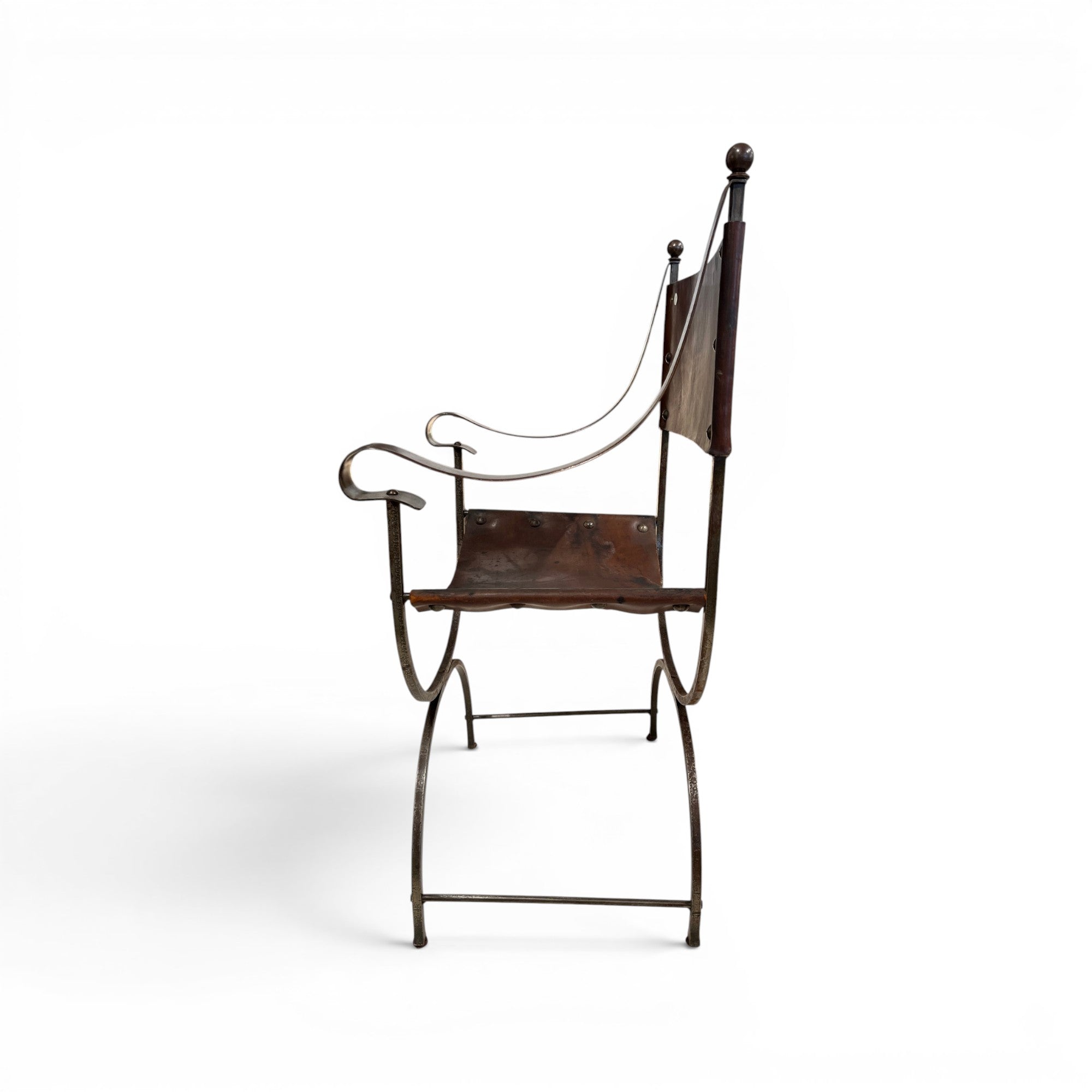 Early 20th Century Pair of Savonarola Chairs