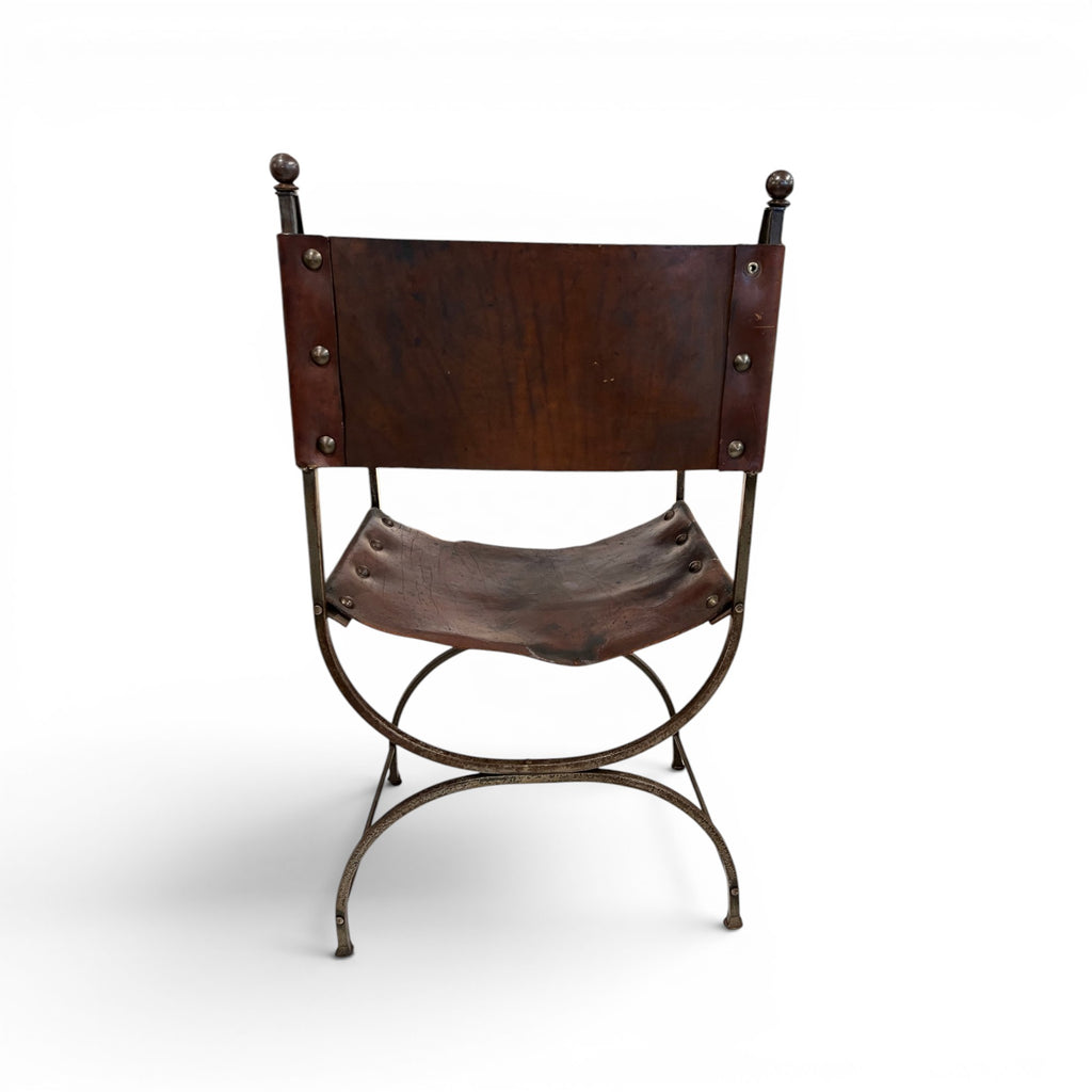Early 20th Century Pair of Savonarola Chairs