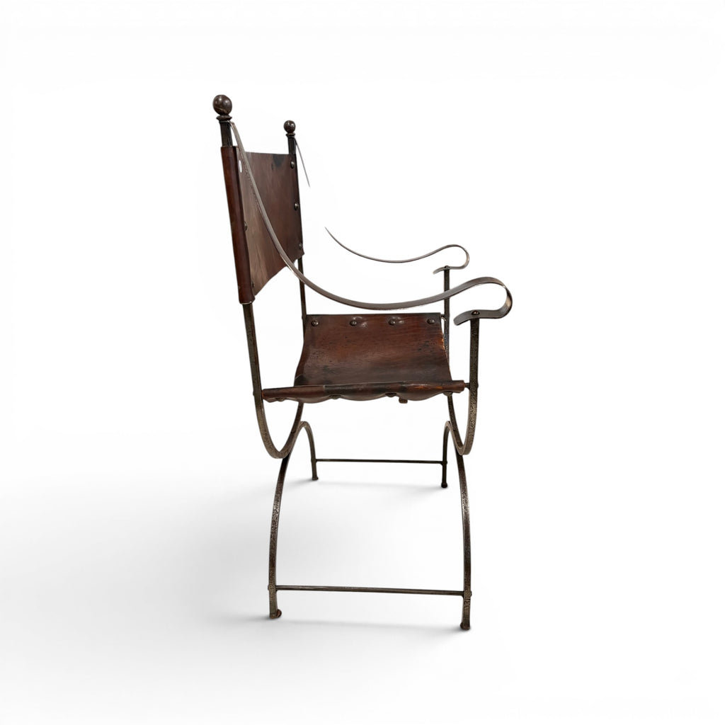 Early 20th Century Pair of Savonarola Chairs
