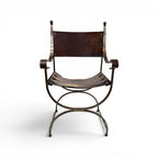 Early 20th Century Pair of Savonarola Chairs