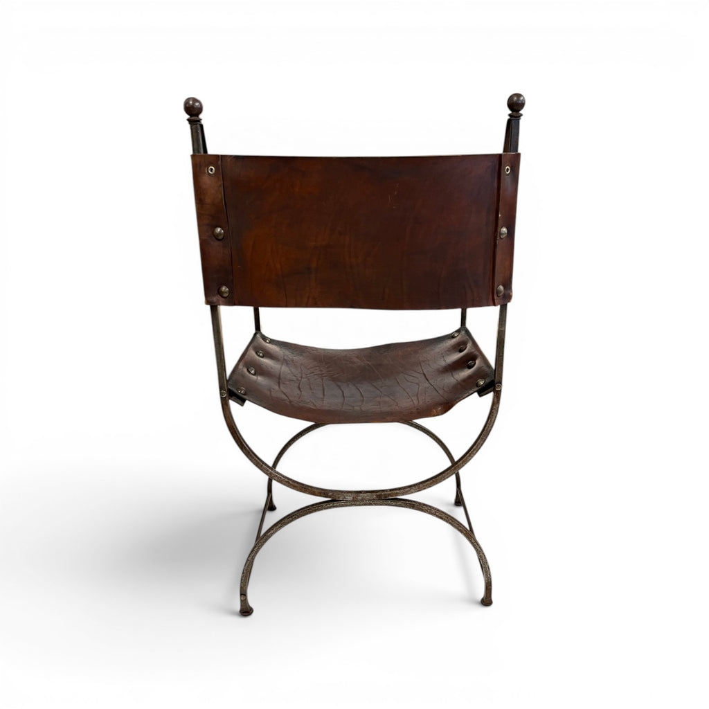 Early 20th Century Pair of Savonarola Chairs