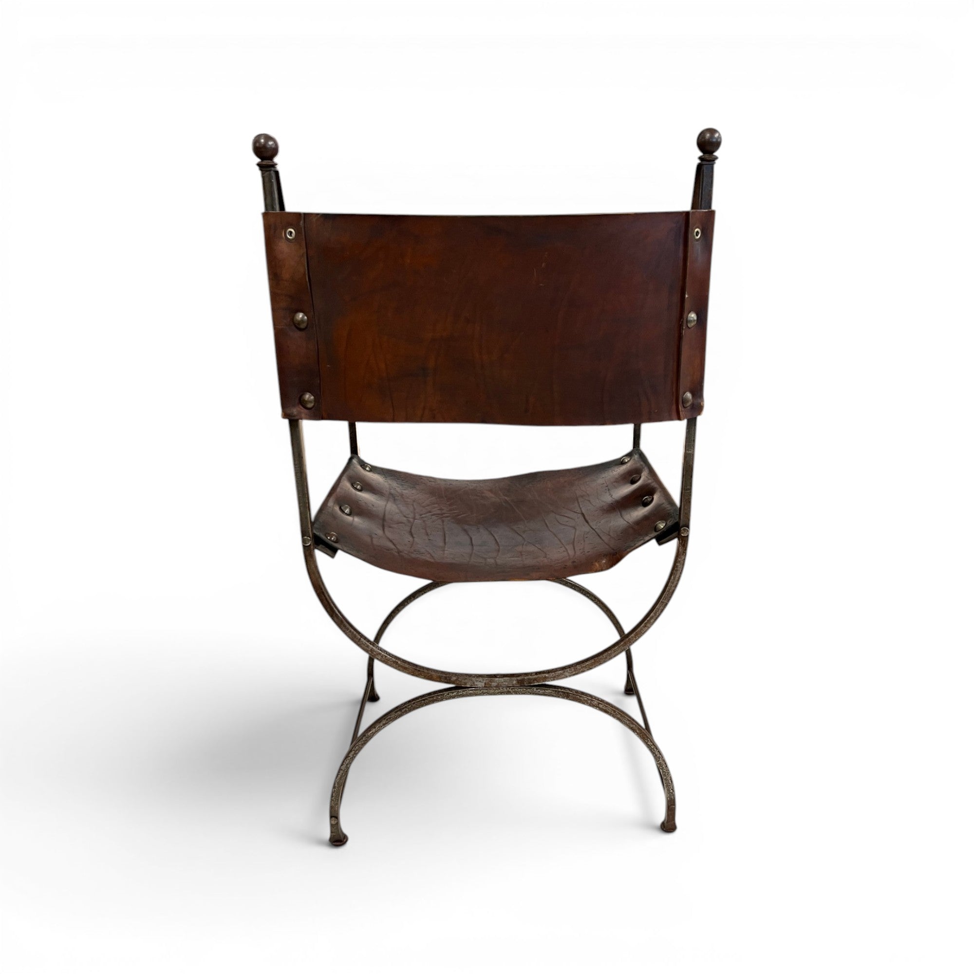 Early 20th Century Pair of Savonarola Chairs