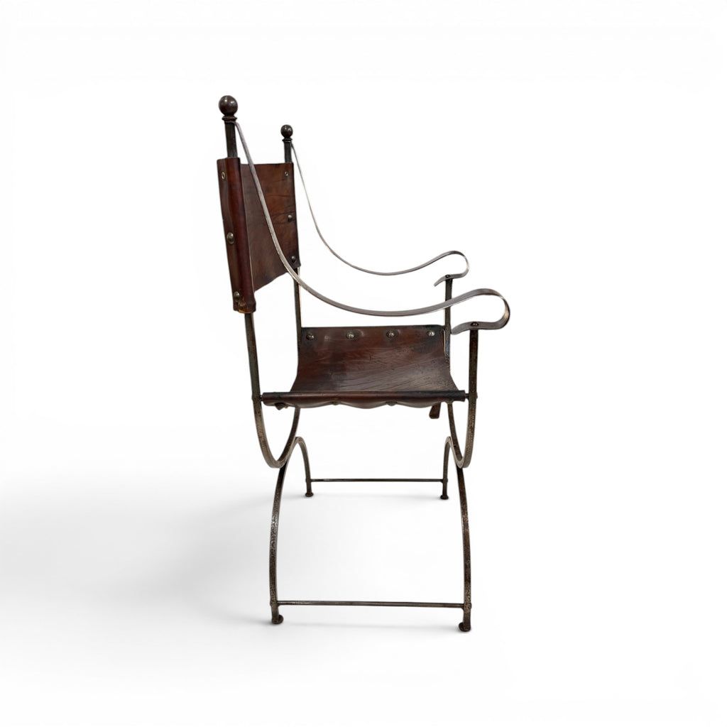 Early 20th Century Pair of Savonarola Chairs