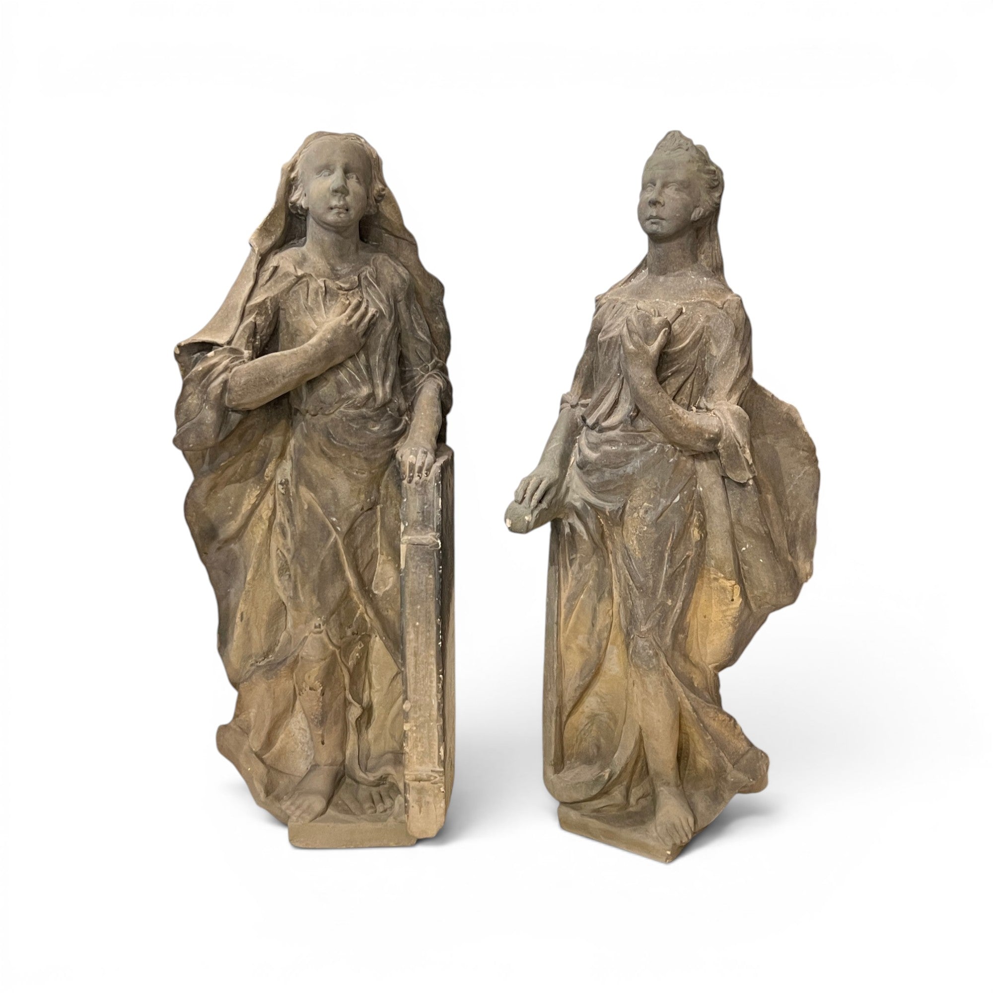 18th Century German Pair of Stone Statues
