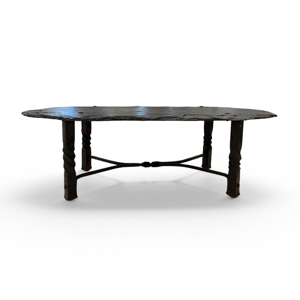 Mid-Century French Slate Coffee Table