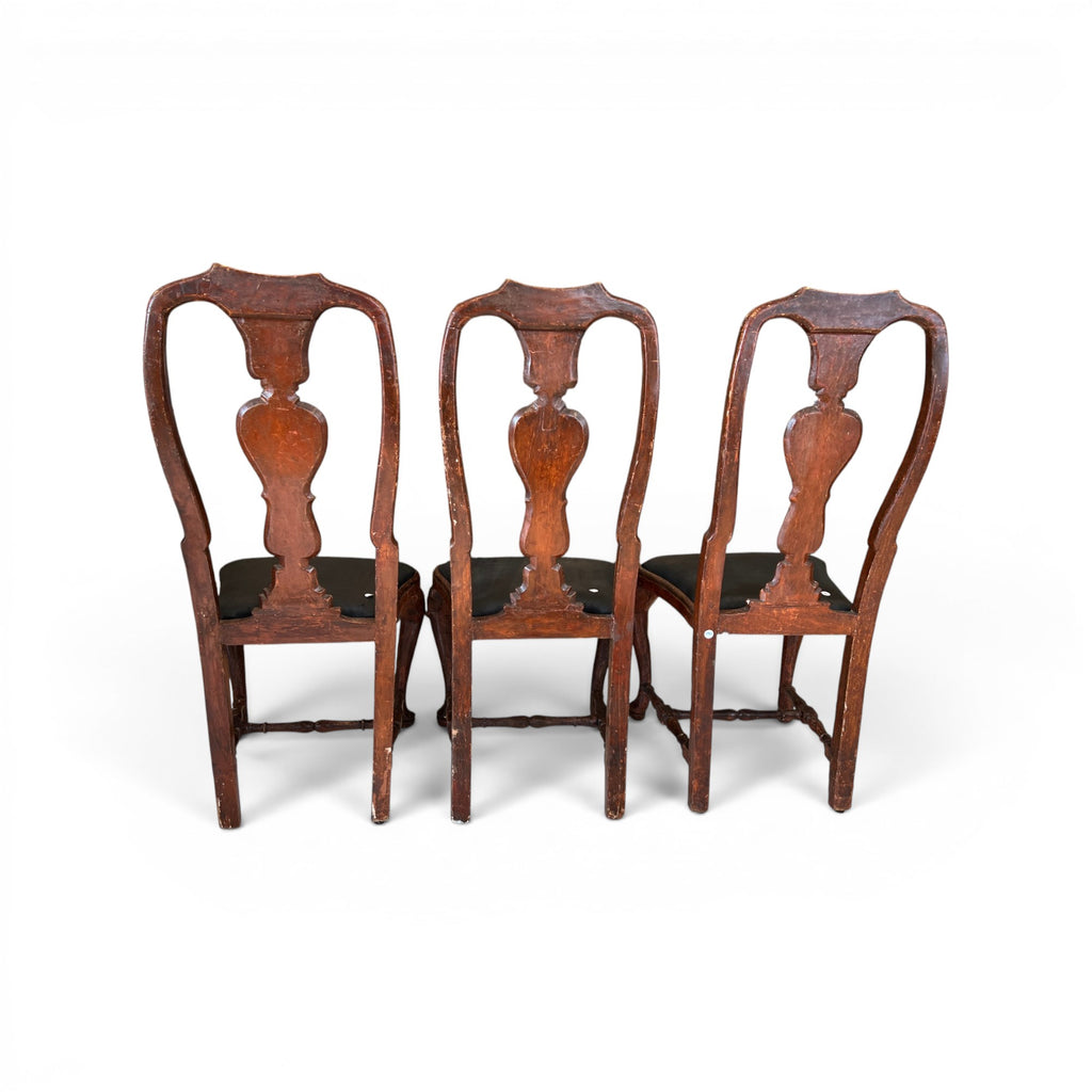 18th Century Rococo Set of 6 Painted Dining Chairs from Lucca