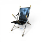 Mid-Century French Pair of Maison Jansen Folding Chairs
