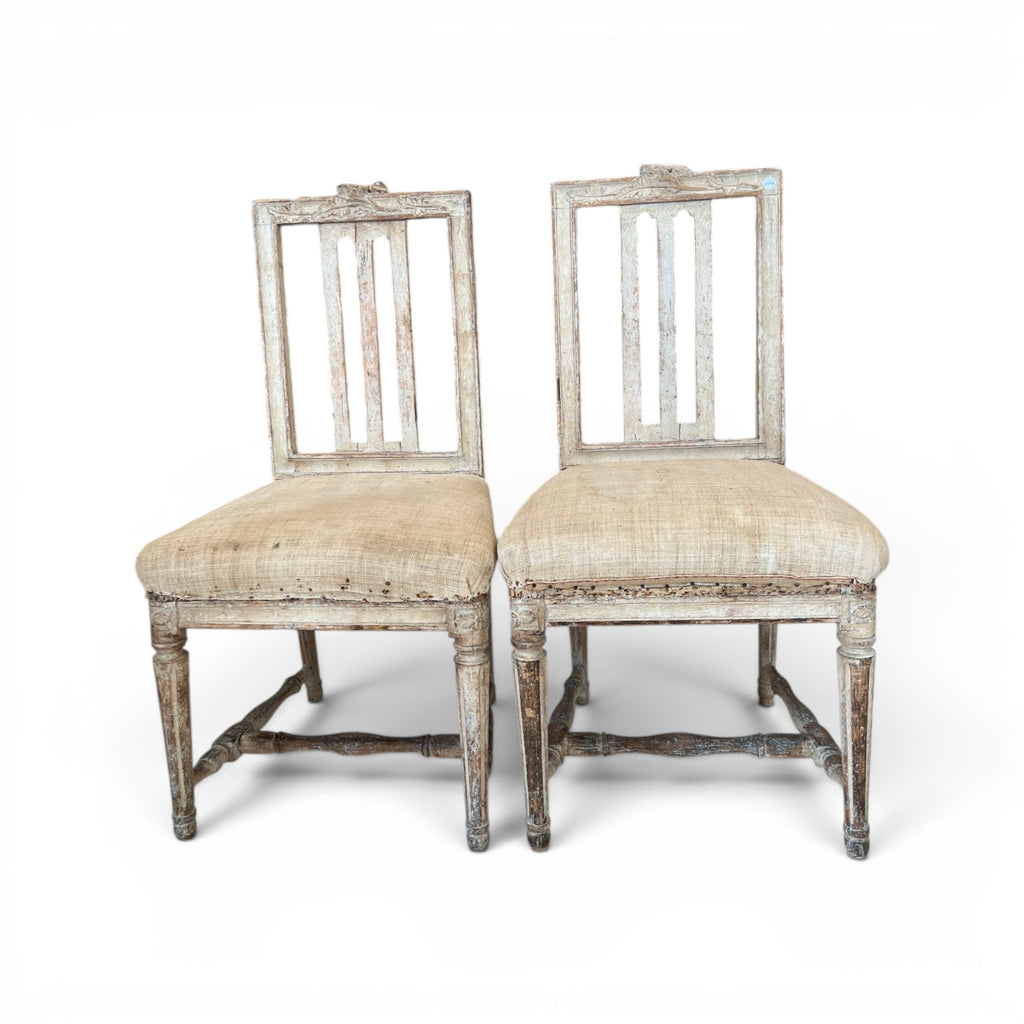 18th Century Swedish Pair of Chairs from Stockholm - Stamped by Maker