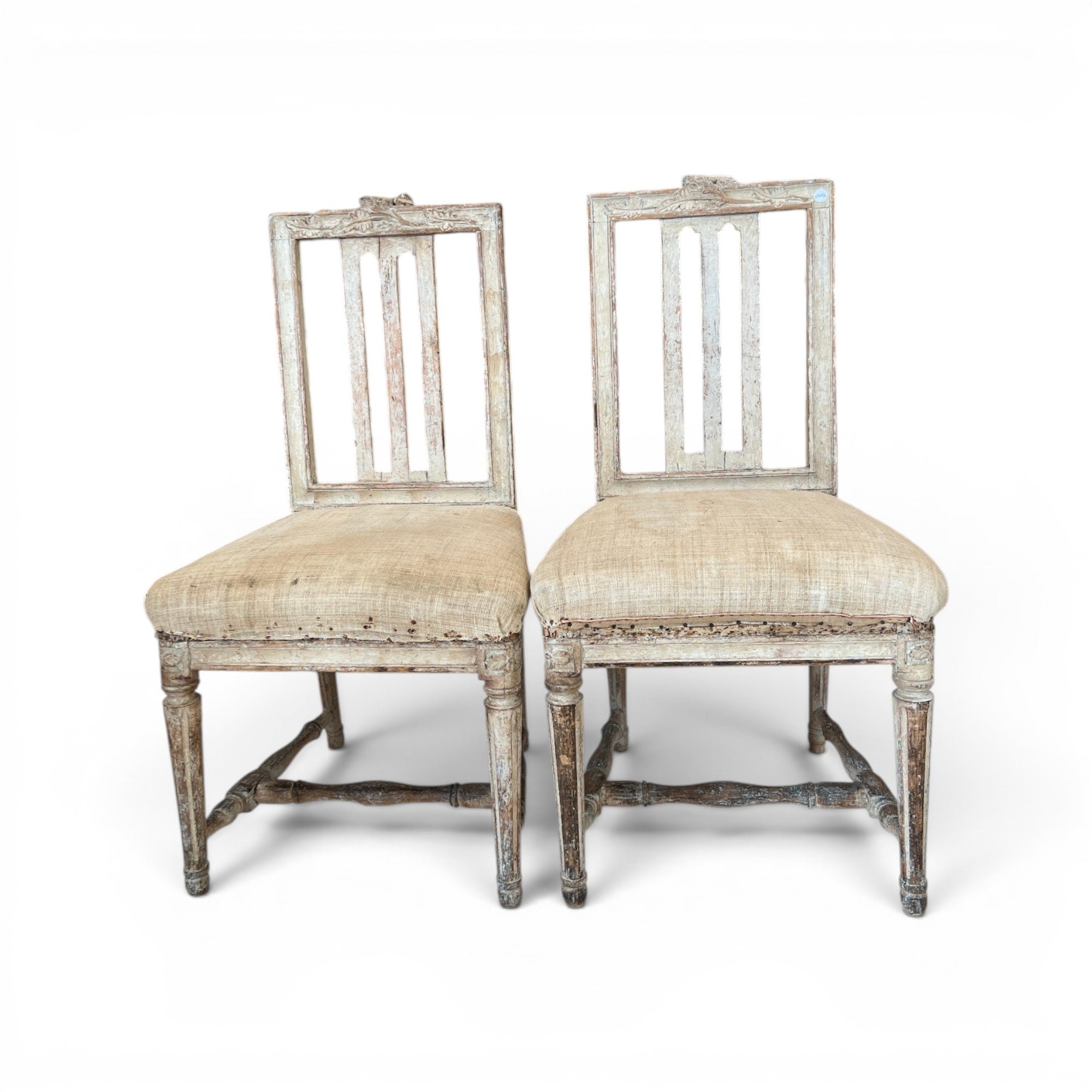 18th Century Swedish Pair of Chairs from Stockholm - Stamped by Maker