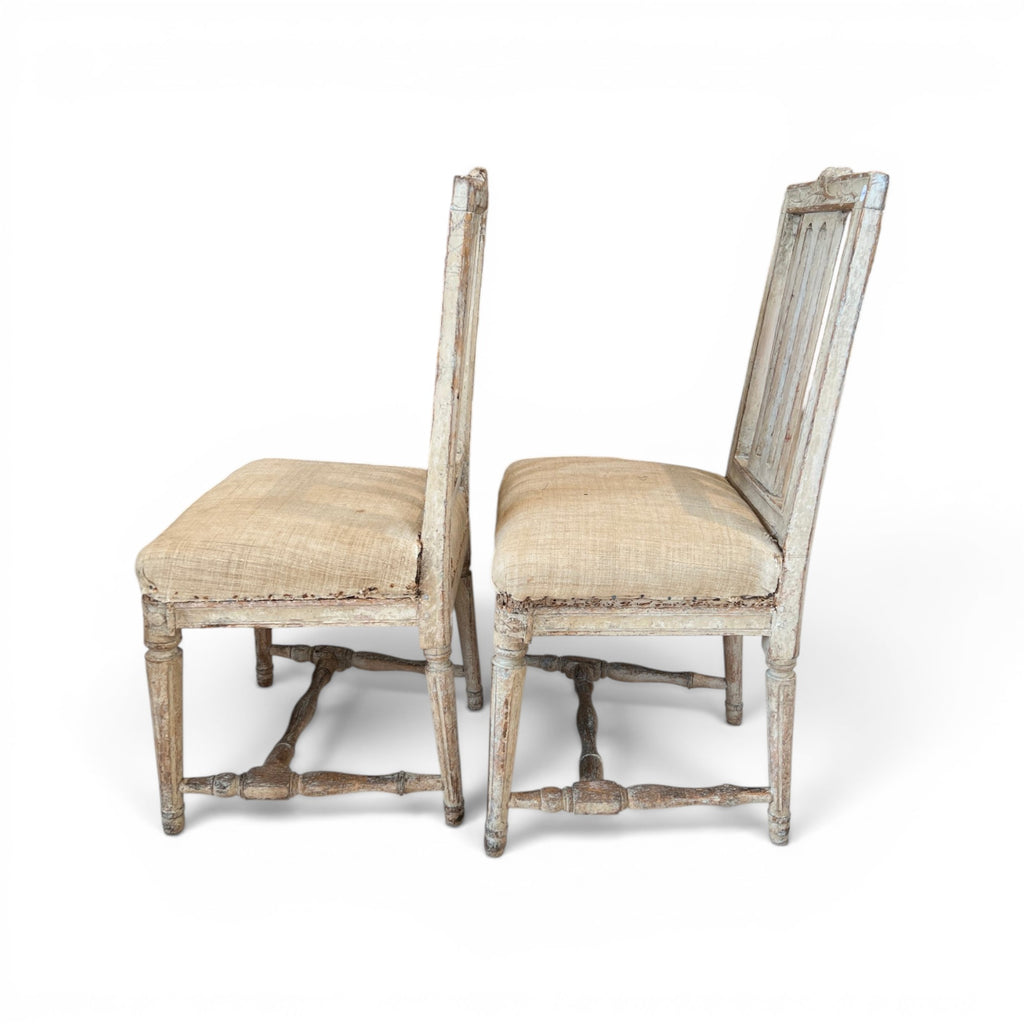 18th Century Swedish Pair of Chairs from Stockholm - Stamped by Maker