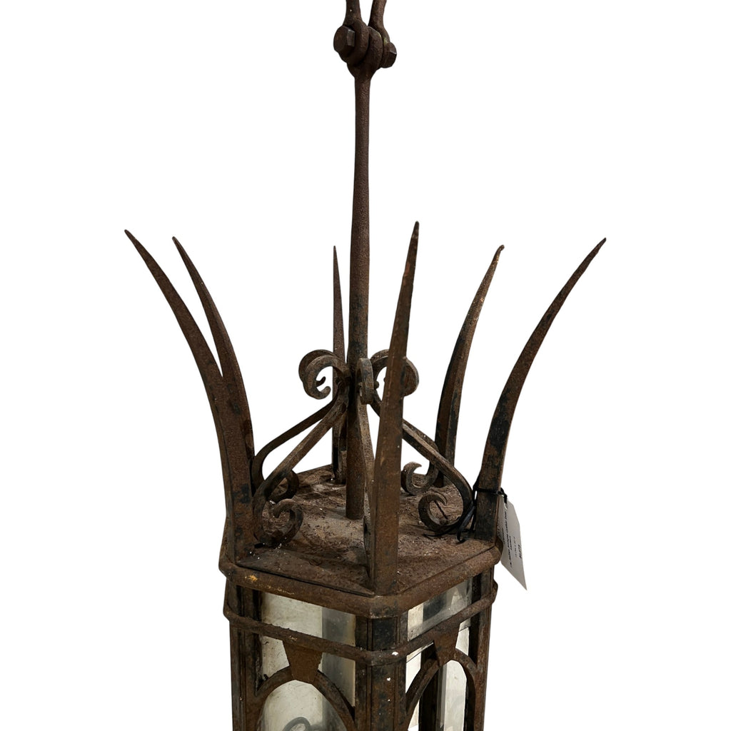 19th Century Italian Antique Gothic Iron Lantern
