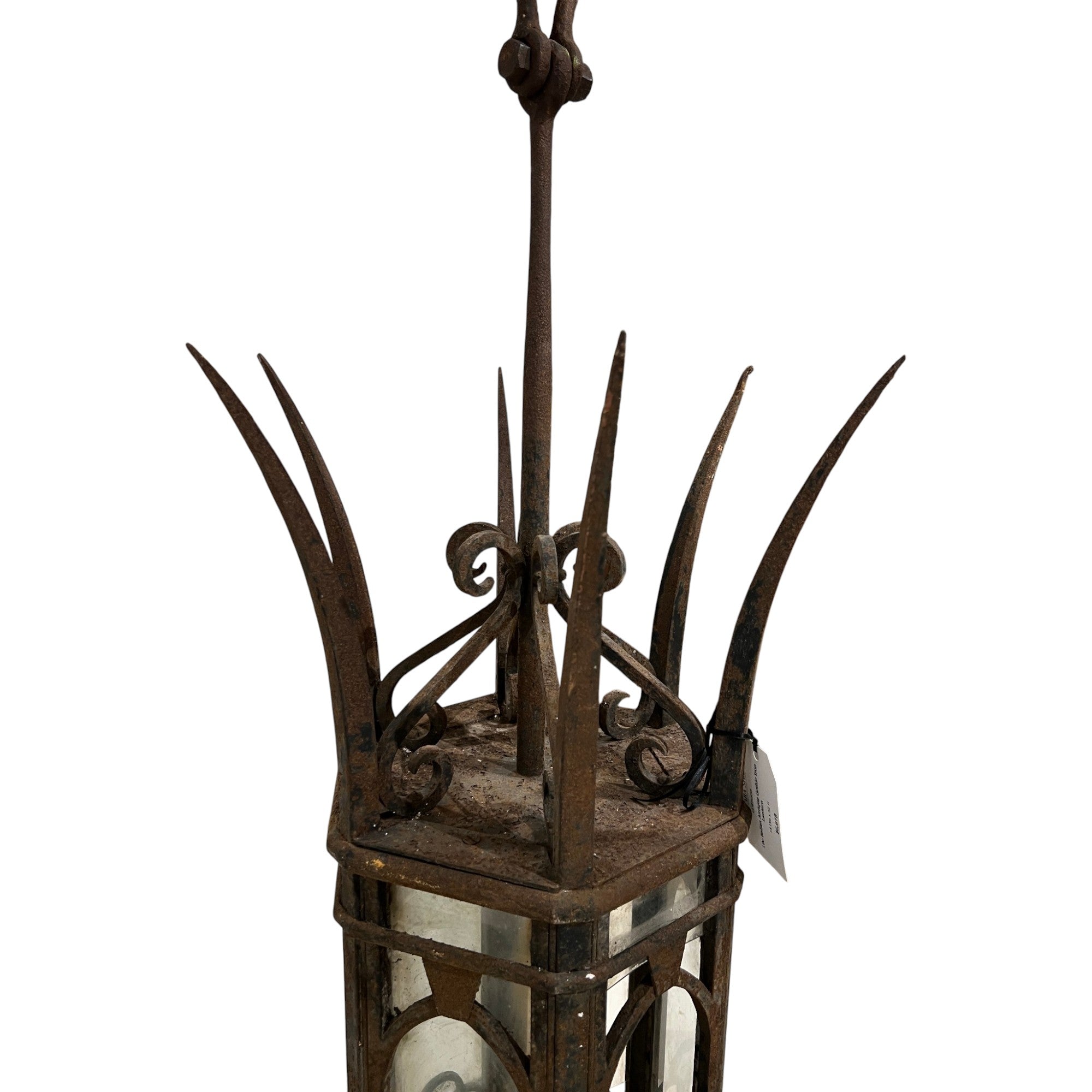 19th Century Italian Antique Gothic Iron Lantern