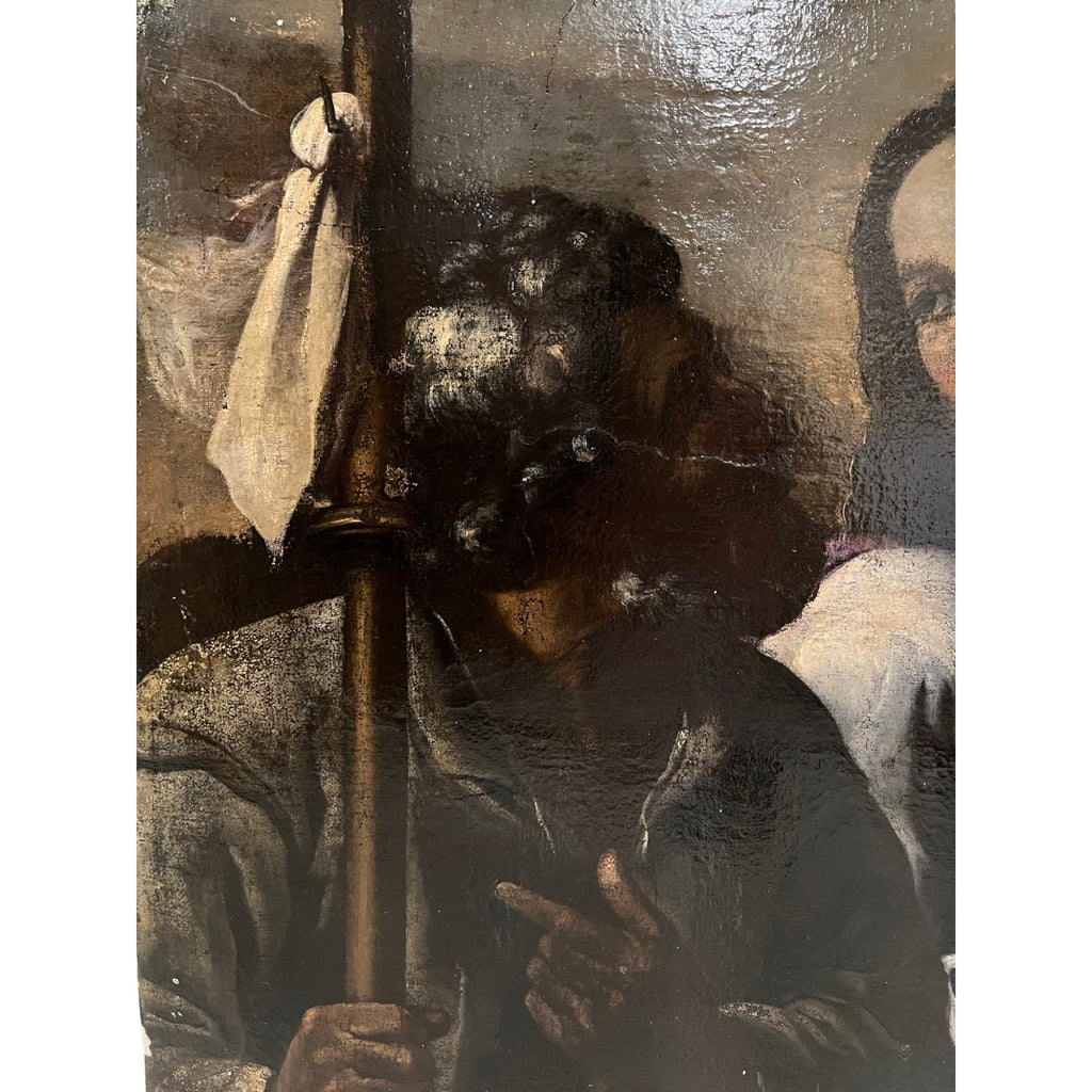 17th Century Venetian Painting of Jesus and Emanus Pilgrims