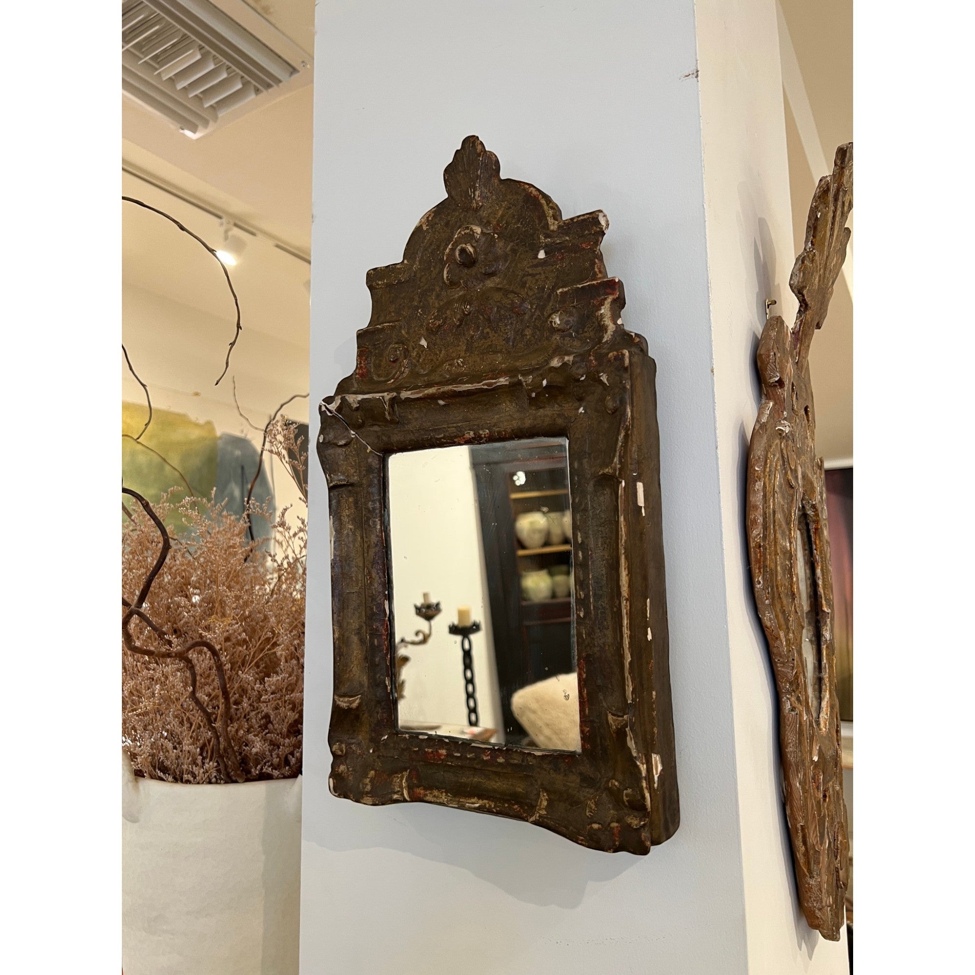 18th Century French Small Gilded Mirror
