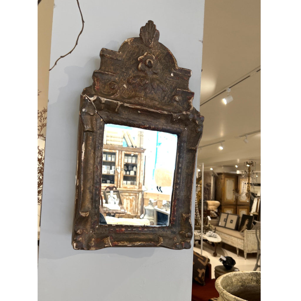 18th Century French Small Gilded Mirror