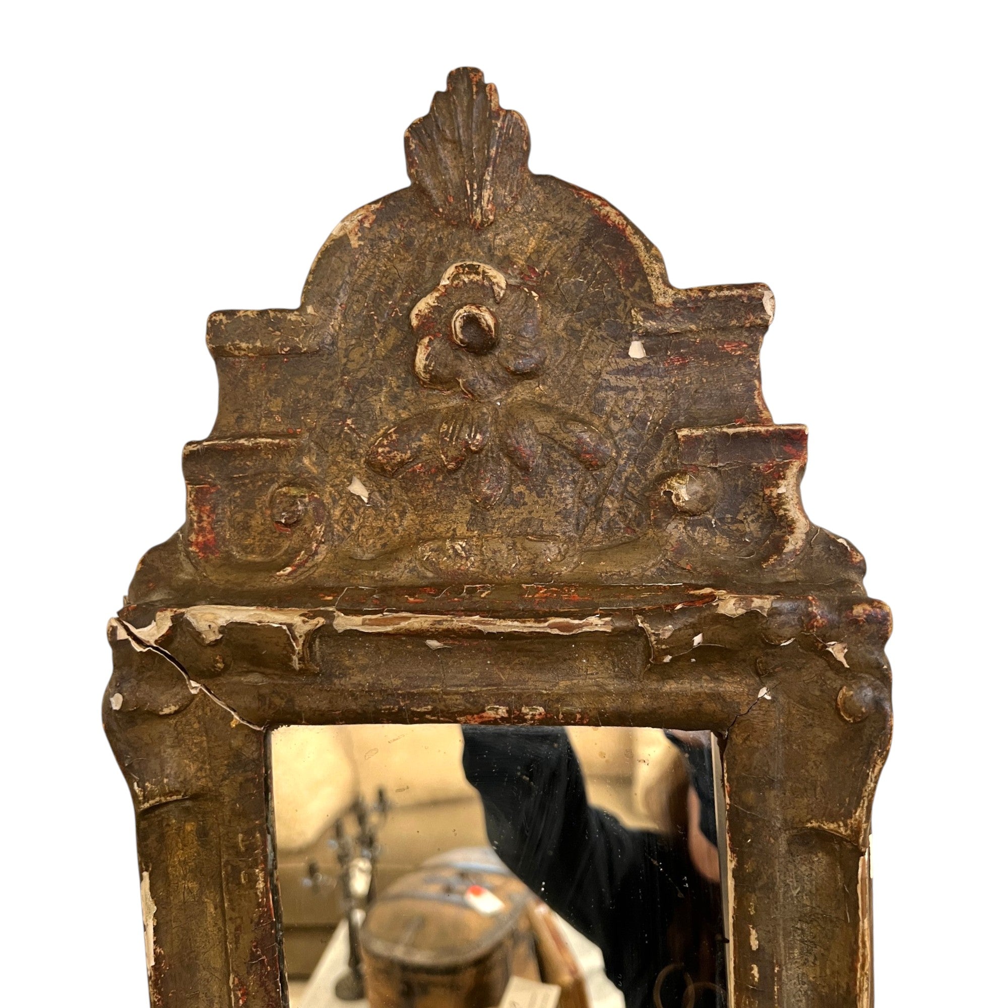 18th Century French Small Gilded Mirror