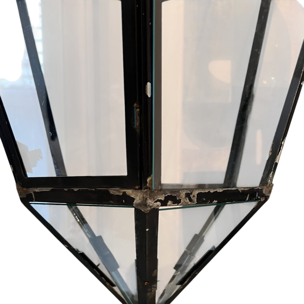 19th Century French Large Iron & Glass Lantern