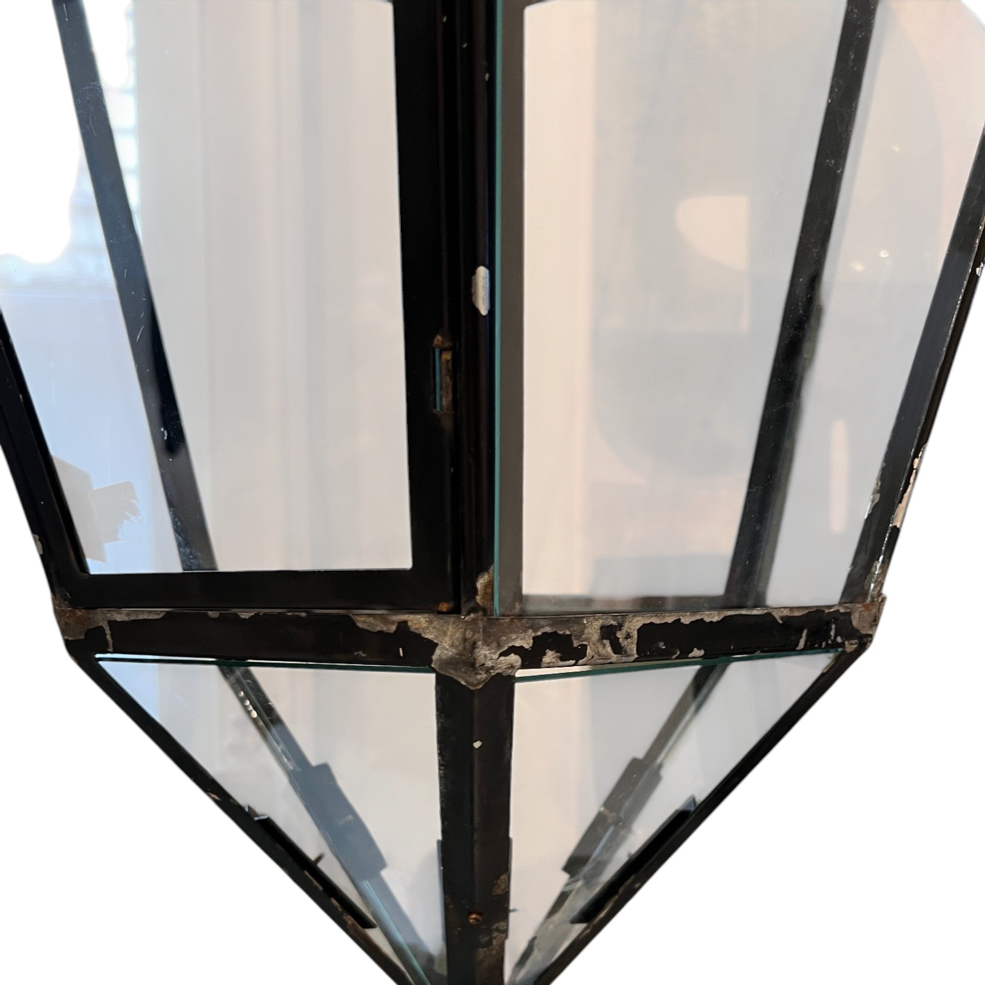 19th Century French Large Iron & Glass Lantern