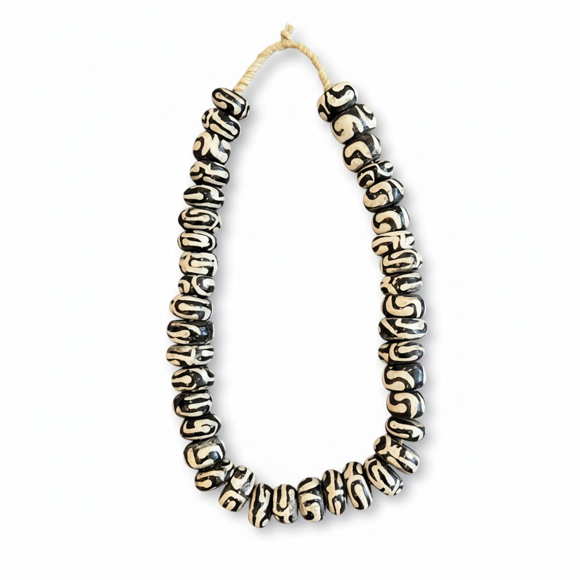 Black & White Bone Beads