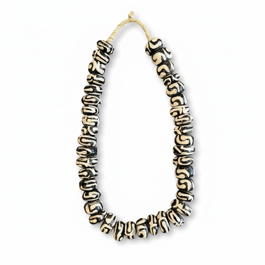 Black & White Bone Beads