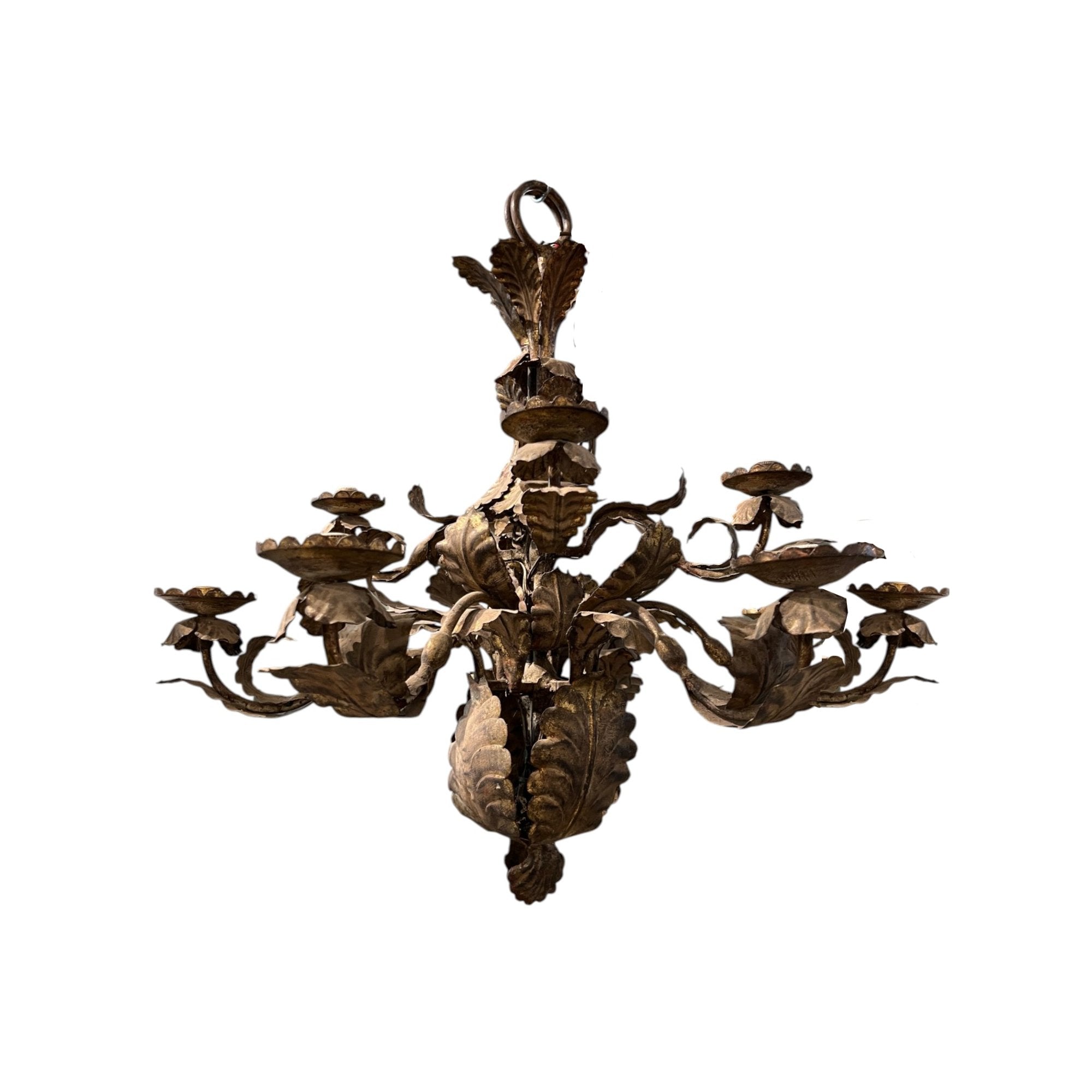 18th Century Piemontese Tole Chandelier