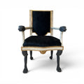 Italian Neoclassical Armchair with Detailed Carving