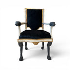 Italian Neoclassical Armchair with Detailed Carving