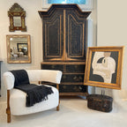 18th Century Swedish Gustavian Black Cabinet or Buffet