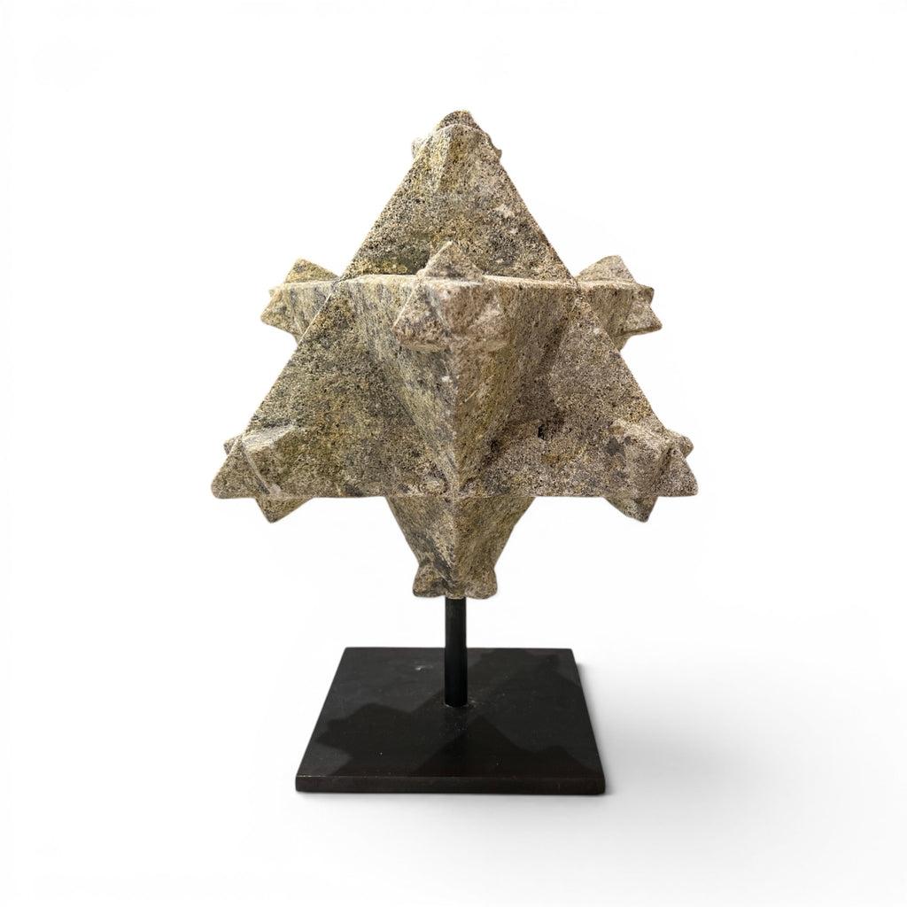 18th Century French Stone Star Polyhedra