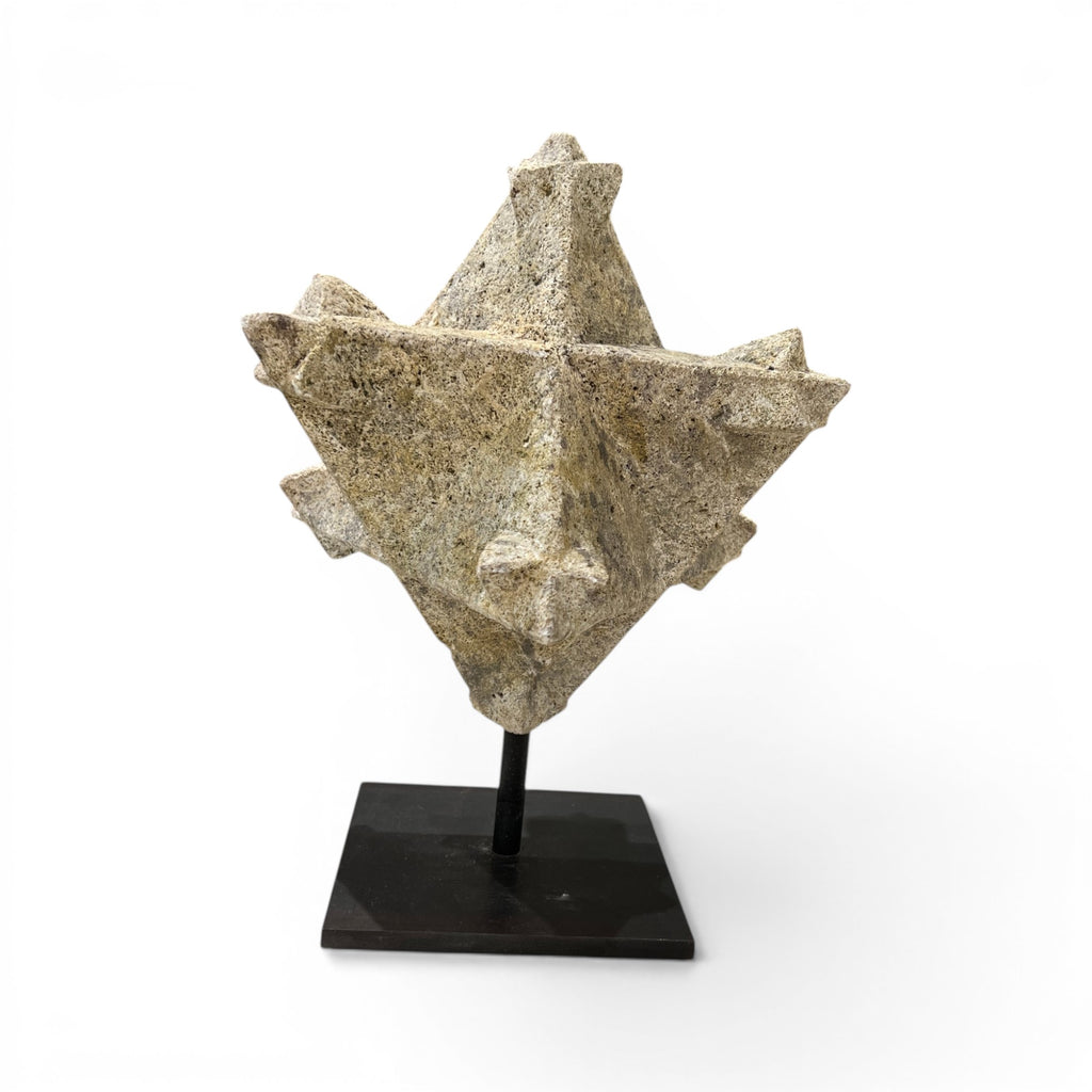 18th Century French Stone Star Polyhedra